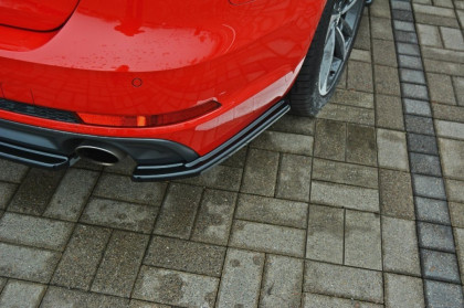 Splittery zadní Audi A4 B9 S-Line 15- carbon look
