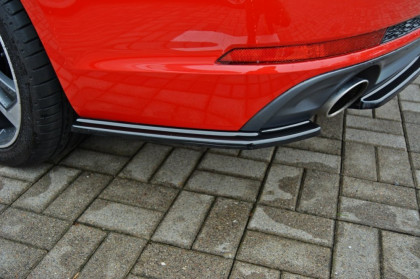 Splittery zadní Audi A4 B9 S-Line 15- carbon look