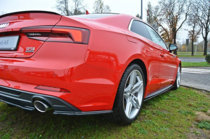 Splittery zadní Audi A5 F5 S-Line 16- černý lesklý plast