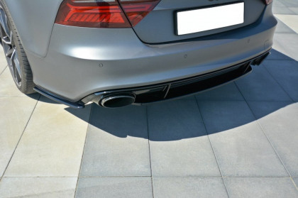 Splittery zadní, boční Audi RS7 Facelift 14-17 černý lesklý plast