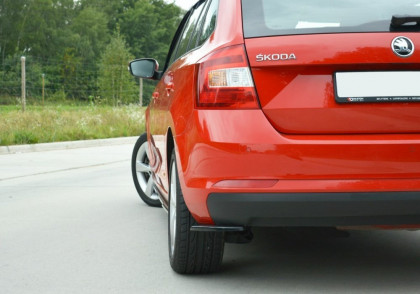 Splittery zadní, boční Škoda Rapid Spaceback 2012- černý lesklý plast