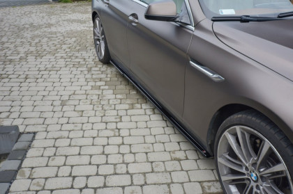 Prahové lišty BMW 6 Gran Coupé  12-14 carbon look