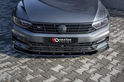 Spojler pod nárazník lipa V.1 Volkswagen Passat R-Line B8 černý lesklý plast