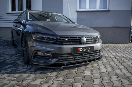 Spojler pod nárazník lipa V.1 Volkswagen Passat R-Line B8 černý lesklý plast