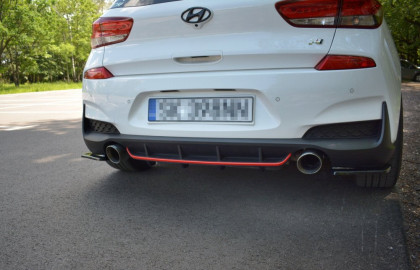 Difuzor zadního nárazníku pro HYUNDAI I30 Mk3 N černý lesklý plast