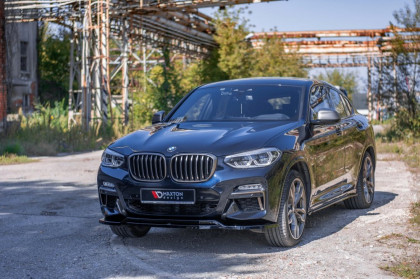 Spojler pod nárazník lipa BMW X4 M-Paket G02 černý lesklý plast