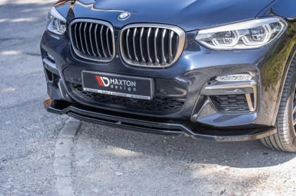Spojler pod nárazník lipa BMW X4 M-Paket G02 černý lesklý plast