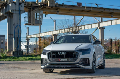 Spojler pod nárazník lipa Audi Q8 S-line černý lesklý plast