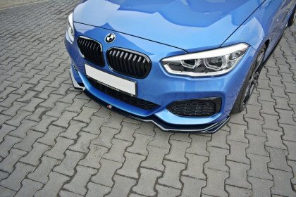 Spojler pod nárazník lipa V.2 BMW 1 F20 M-Power facelift černý lesklý plast