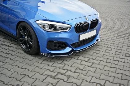 Spojler pod nárazník lipa V.2 BMW 1 F20 M-Power facelift černý lesklý plast