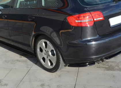 Splittery zadní boční Audi A3 Sportback 8P / 8P Facelift černý lesklý plast