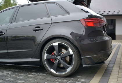 Splittery zadní boční Audi RS3 8V FL Sportback černý lesklý plast