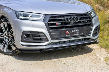 Spojler pod přední nárazník lipa Audi SQ5/Q5 S-line MkII černý lesklý plast