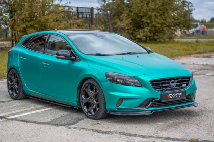 Spojler pod přední nárazník lipa Volvo V40 R-design černý lesklý plast