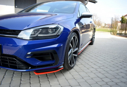 Spojler pod nárazník lipa VW Golf 7 R Facelift V.8 17- černý lesklý plast