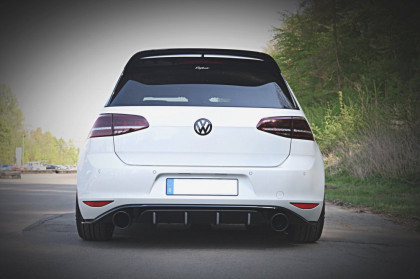 Difuzor zadního nárazníku VW GOLF Mk7 GTI CLUBSPORT 2016- 2017 černý lesklý plast