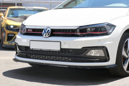 Spojler pod nárazník lipa V.2 VW POLO MK6 GTI 2017- černý lesklý plast