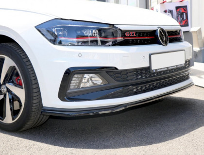 Spojler pod nárazník lipa V.2 VW POLO MK6 GTI 2017- černý lesklý plast