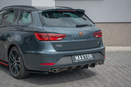 Splittery zadní boční Seat Leon Mk3 Cupra ST Facelift černý lesklý plast