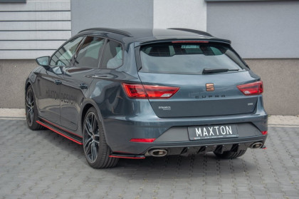 Prodloužení střešního spojleru Seat Leon Mk3 Cupra ST Facelift černý lesklý plast