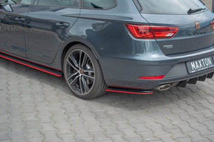 Splittery zadní boční V.2 Seat Leon Mk3 Cupra ST Facelift carbon look