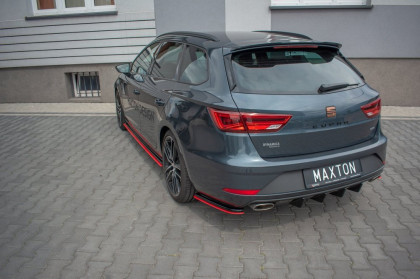 Splittery zadní boční V.2 Seat Leon Mk3 Cupra ST Facelift carbon look