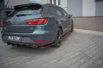 Splittery zadní boční V.2 Seat Leon Mk3 Cupra ST Facelift carbon look