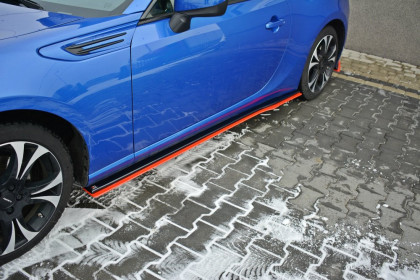 Prahové lišty V.2 SUBARU BRZ/ TOYOTA GT86 FACELIFT černý lesklý plast