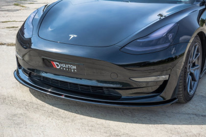 Spojler pod přední nárazník lipa Tesla Model 3 2017- černý lesklý plast
