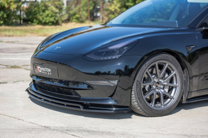 Spojler pod přední nárazník lipa V.2 Tesla Model 3 2017- černý lesklý plast