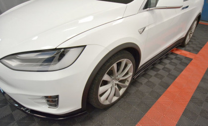 Prahové lišty TESLA MODEL X 2015- černý lesklý plast