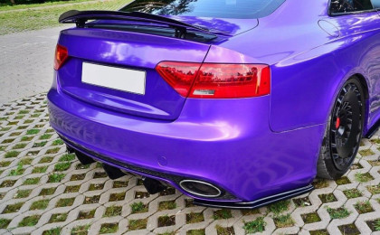 Difuzor zadního nárazníku Audi RS5 8T / 8T FL černý lesklý plast