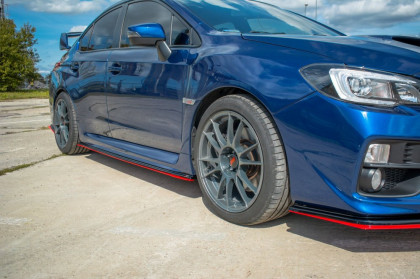 Prahové lišty SUBARU WRX STI 2014-  černý lesklý plast