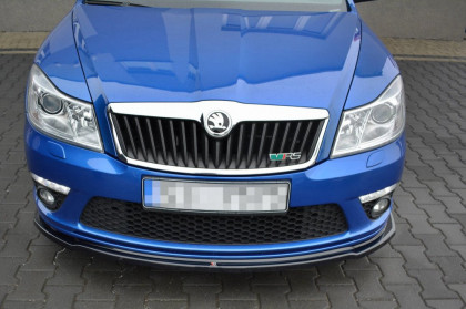 Spojler pod přední nárazník lipa V.2 Škoda Octavia RS Mk2 Facelift 2008-2013 černý lesklý plast