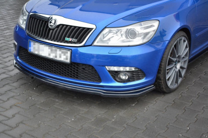 Spojler pod přední nárazník lipa V.2 Škoda Octavia RS Mk2 Facelift 2008-2013 černý lesklý plast