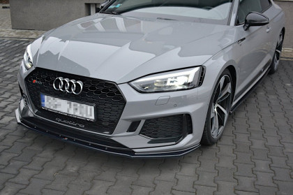 Spojler pod přední nárazník lipa V.1 Audi RS5 F5 Coupe / Sportback černý lesklý plast