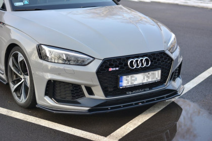 Spojler pod přední nárazník lipa V.1 Audi RS5 F5 Coupe / Sportback černý lesklý plast