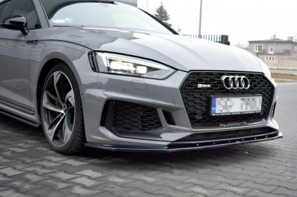 Spojler pod přední nárazník lipa V.1 Audi RS5 F5 Coupe / Sportback černý lesklý plast