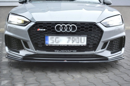 Spojler pod přední nárazník lipa V.2 Audi RS5 F5 Coupe / Sportback černý lesklý plast