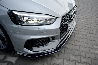 Spojler pod přední nárazník lipa V.2 Audi RS5 F5 Coupe / Sportback černý lesklý plast