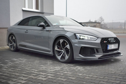 Spojler pod přední nárazník lipa V.2 Audi RS5 F5 Coupe / Sportback černý lesklý plast