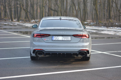 Difuzor zadního nárazníku Audi RS5 F5 Coupe / Sportback černý lesklý plast