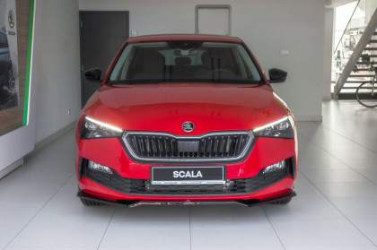 Spojler pod přední nárazník lipa V.2 Škoda Scala 2019 -  černý lesklý plast
