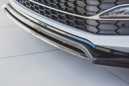 Spojler pod přední nárazník lipa V.3 Škoda Superb Mk3 Facelift 2019 - černý lesklý plast