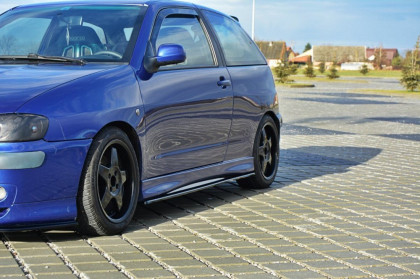 Prahové lišty Racing SEAT IBIZA MK2 FACELIFT CUPRA 1999-2002 černý lesklý plast