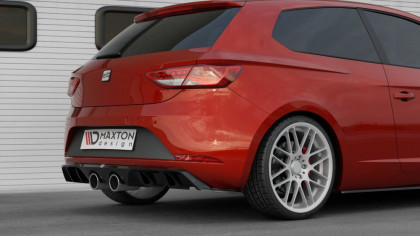 Difuzor zadního nárazníku SEAT LEON MK3 CUPRA FACELIFT 2017 -  černý lesklý plast