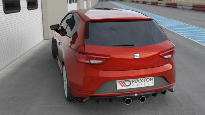 Difuzor zadního nárazníku SEAT LEON MK3 CUPRA FACELIFT 2017 -  černý lesklý plast