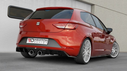 Difuzor zadního nárazníku SEAT LEON MK3 CUPRA FACELIFT 2017 -  černý lesklý plast