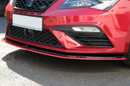 Spojler pod přední nárazník lipa Seat Leon Mk3 Cupra/ FR Facelift 2017- černý lesk černý lesklý plast