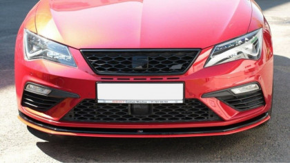 Spojler pod přední nárazník lipa Seat Leon Mk3 Cupra/ FR Facelift 2017- černý lesk černý lesklý plast